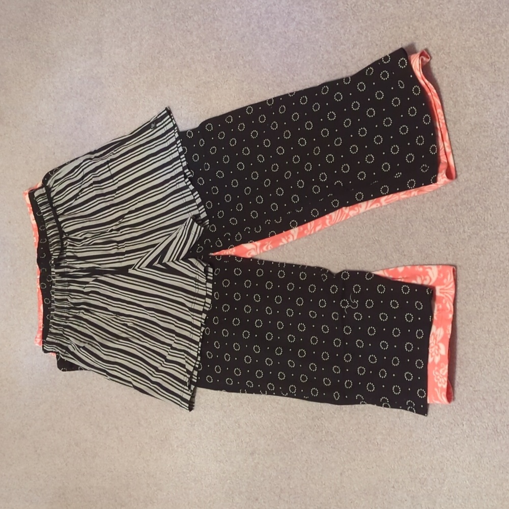 Set of 3 Oscar de La Renta & Jockey Fleece Wide Leg Lounge Pyjamas Pants Shorts